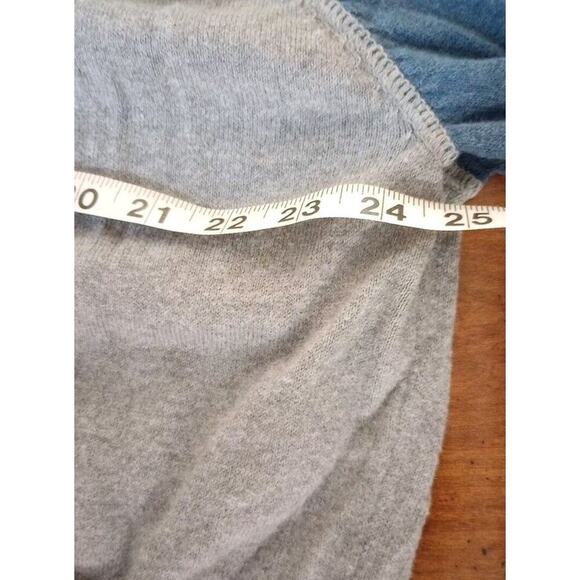 Linksoul Men's Cashmere Blend Jacket XL Gray Blue Golf Sweater Full Zip Stretch - Picture 6 of 7